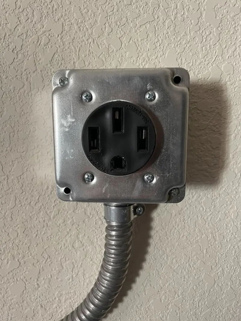 NEMA 14-50 outlet installed for Smart Home Electrical in Burnet
